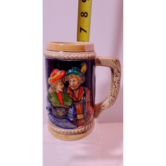 Vintage KMP Ceramic Beer Stein German Man Woman Countryside Castle Breweriana - Picture 5 of 5